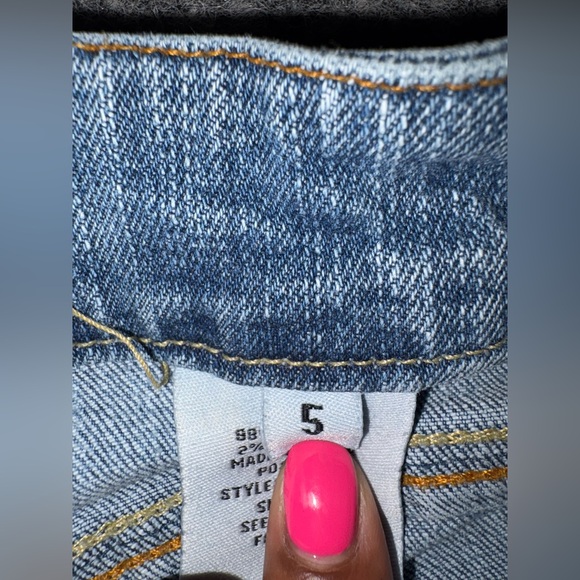 Paris Blues vintage Light Blue Capris cuffed hems Jeans size 5 - Picture 6 of 7